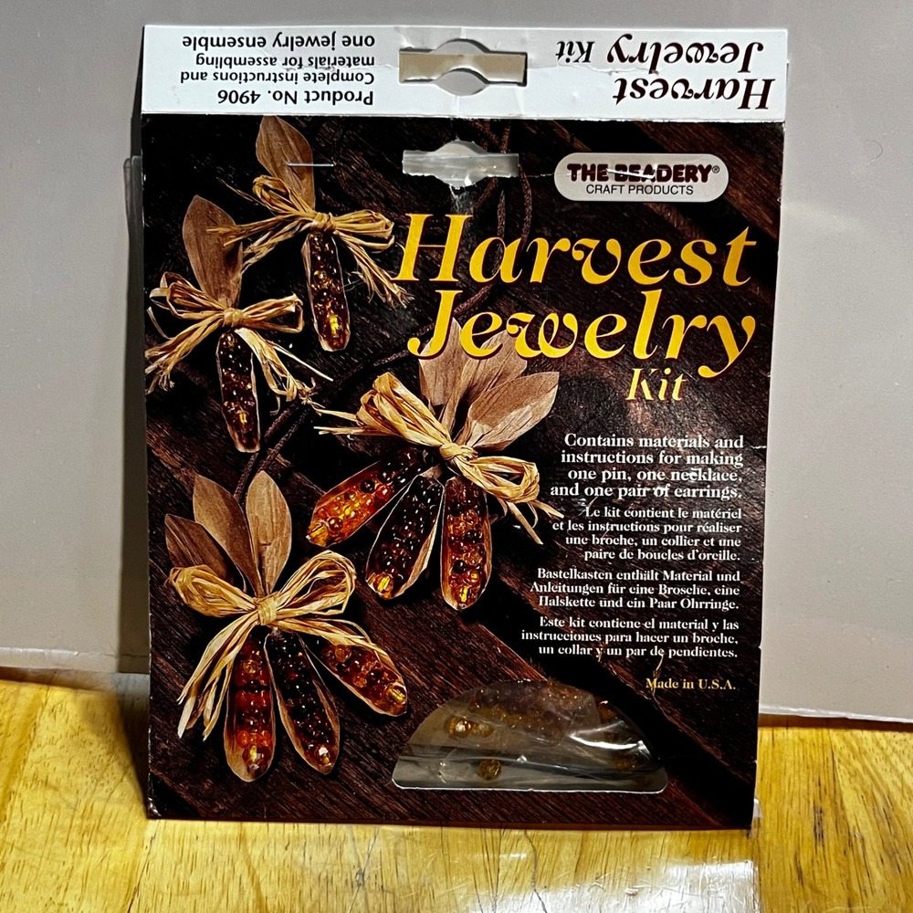 The Beadery Harvest Jewelry Kit Amber Vintage DIY Autumn Corn 4906
